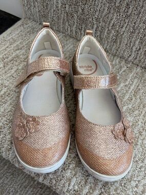 Stride Rite Holly Mary Jane flats in rose gold. Size 2XW. (2 extra wide).